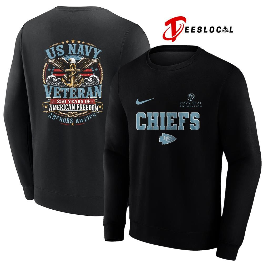 Kansas City Chiefs US Navy seal foundation 250 years of American freedom anchors aweigh shirt