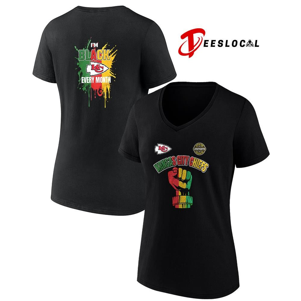 Kansas City Chiefs x Juneteeth freedom I’m black every month icon shirt