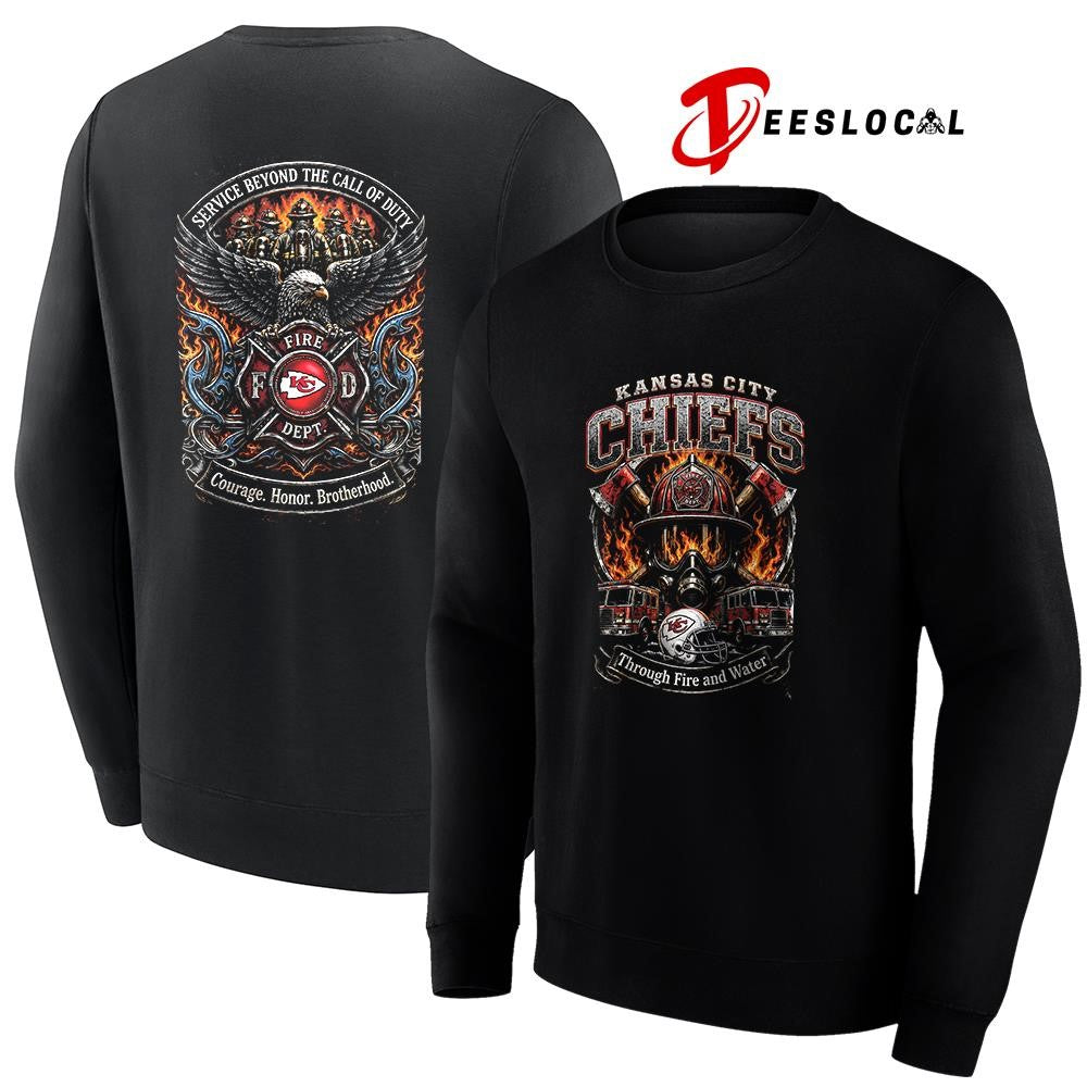 Kansas City Chiefs x through fire and water service beyond the call of duty shirt