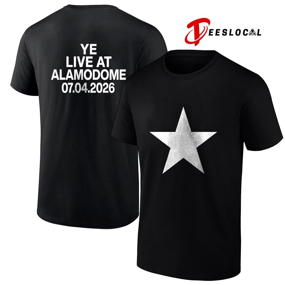 Kanye West Ye Alamodome San Antonio Texas 4th of july star logo shirt