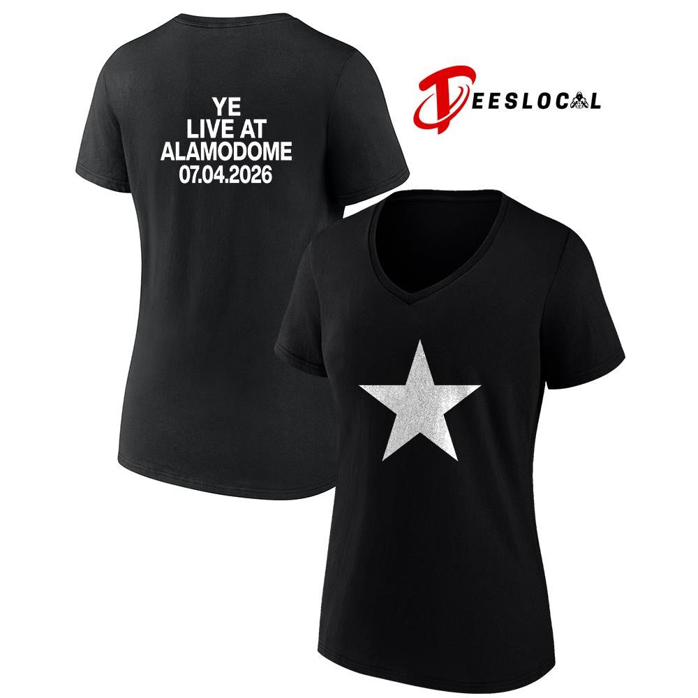 Kanye West Ye Alamodome San Antonio Texas 4th of july star logo shirt