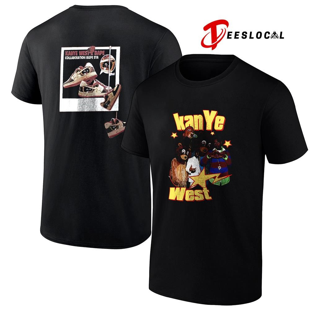 Kanye West x Bape collaboration college dropout graphic shirt
