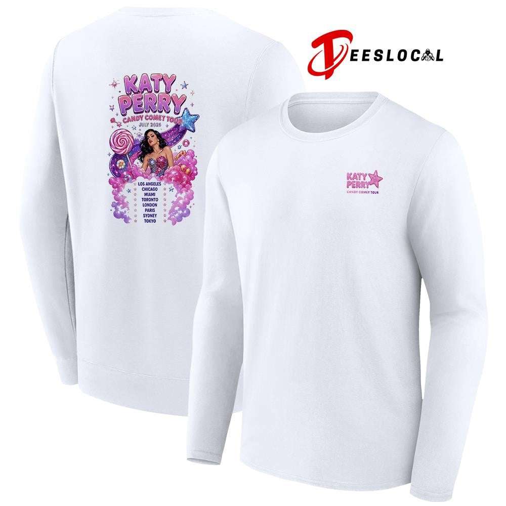 Katy Perry Candy Comet tour tour cities graphic shirt