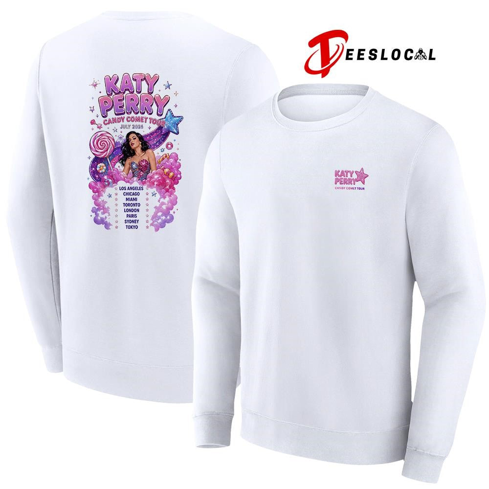 Katy Perry Candy Comet tour tour cities graphic shirt