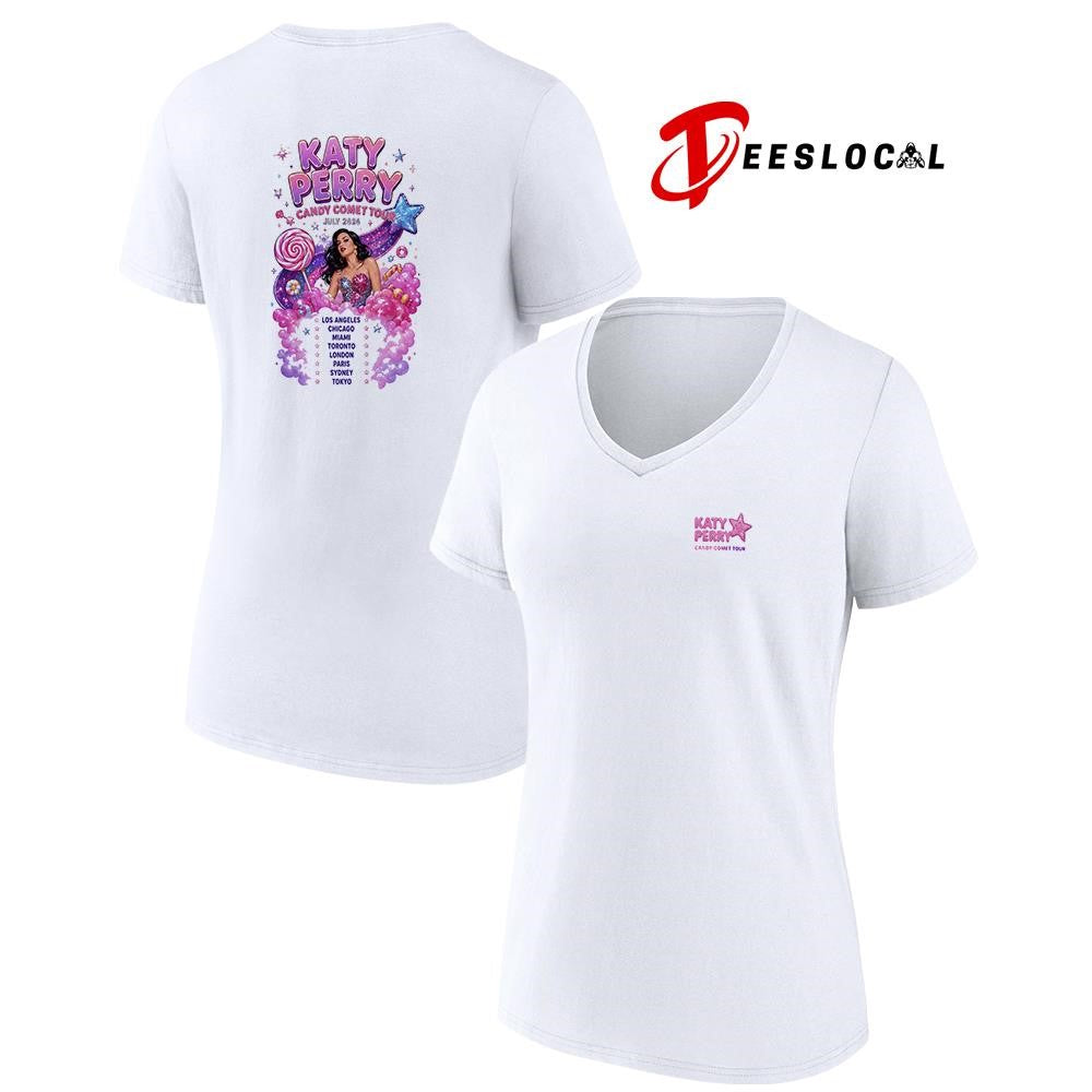 Katy Perry Candy Comet tour tour cities graphic shirt