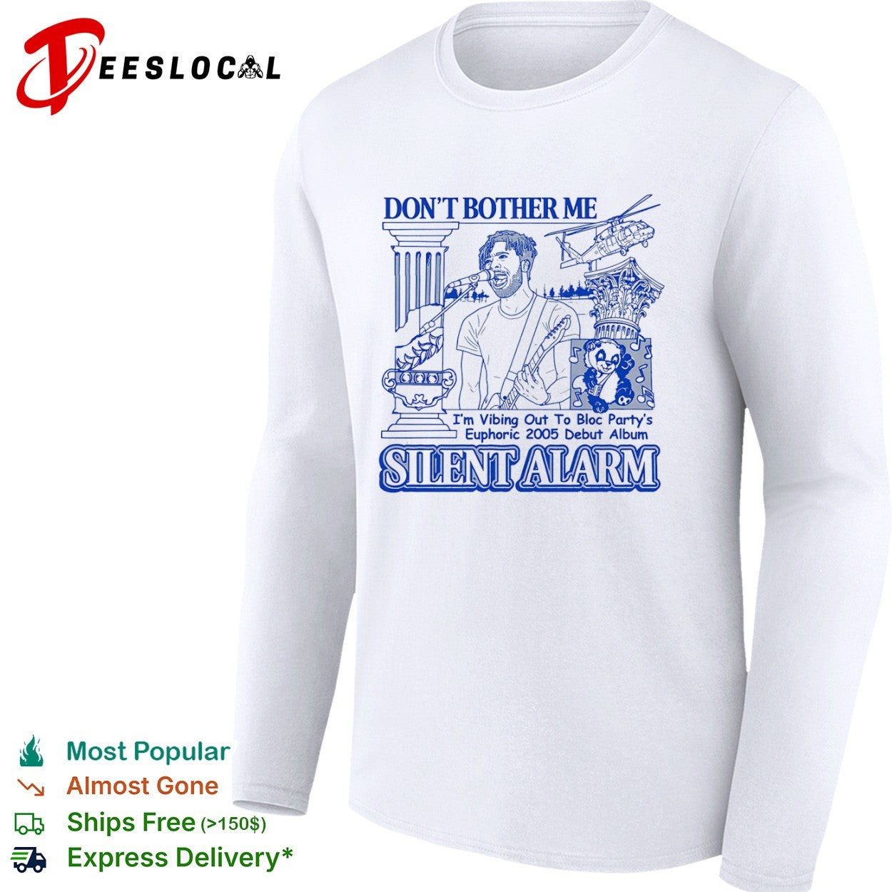 Kele Okereke Bloc Party Silent Alarm Don’t Bother Me I’m Vibing Out to the shirt