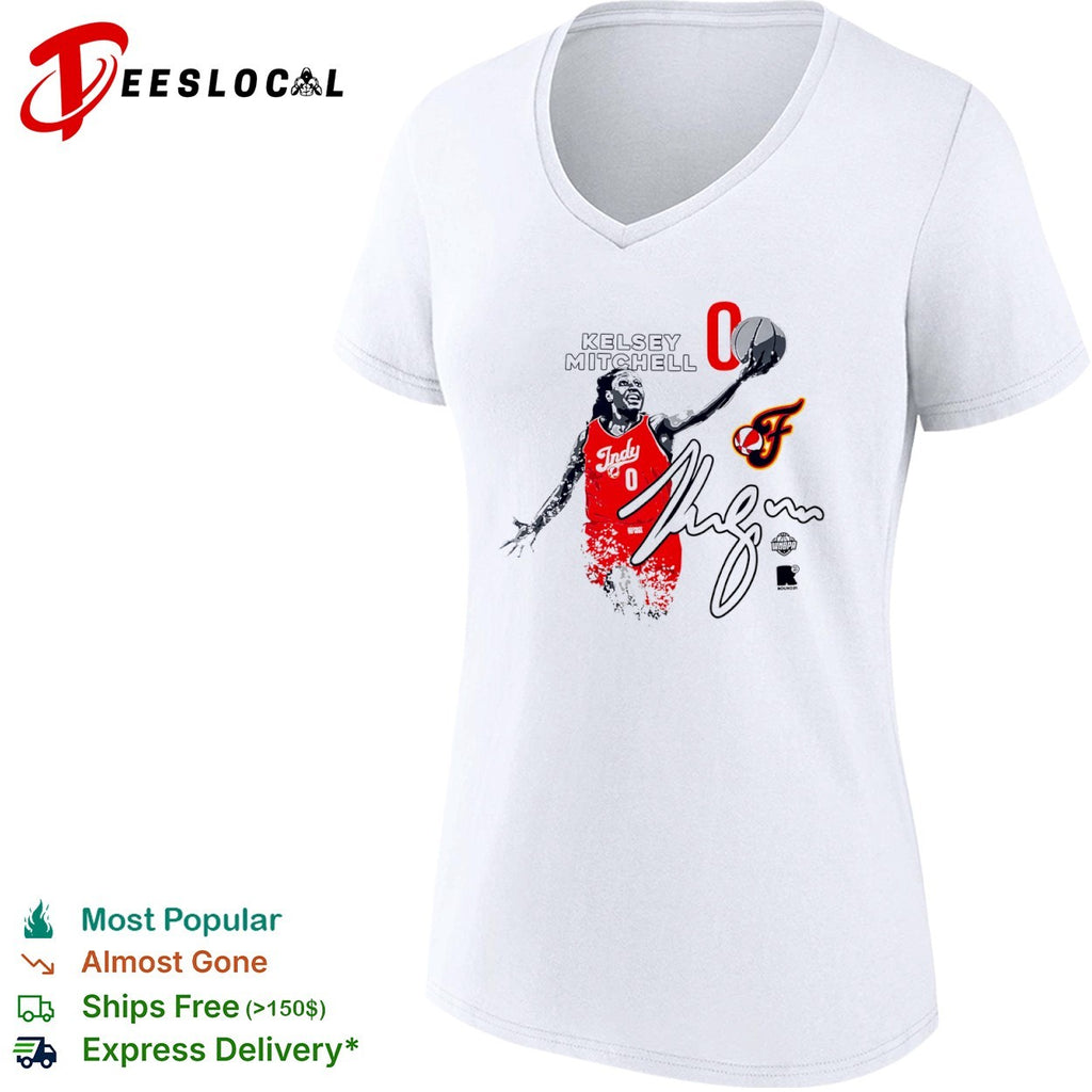 Kelsey Mitchell Indiana Fever WNBA Round21 Indy signature shirt