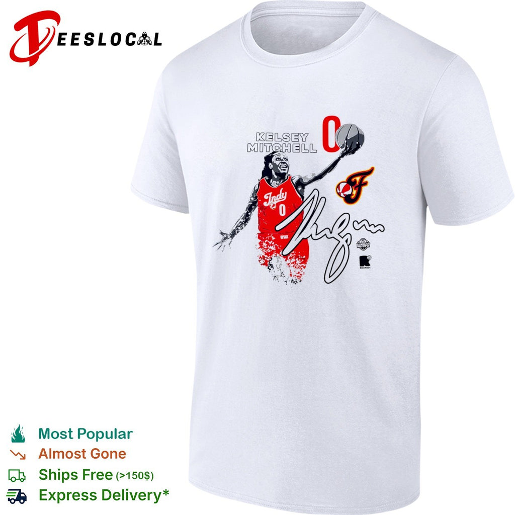 Kelsey Mitchell Indiana Fever WNBA Round21 Indy signature shirt