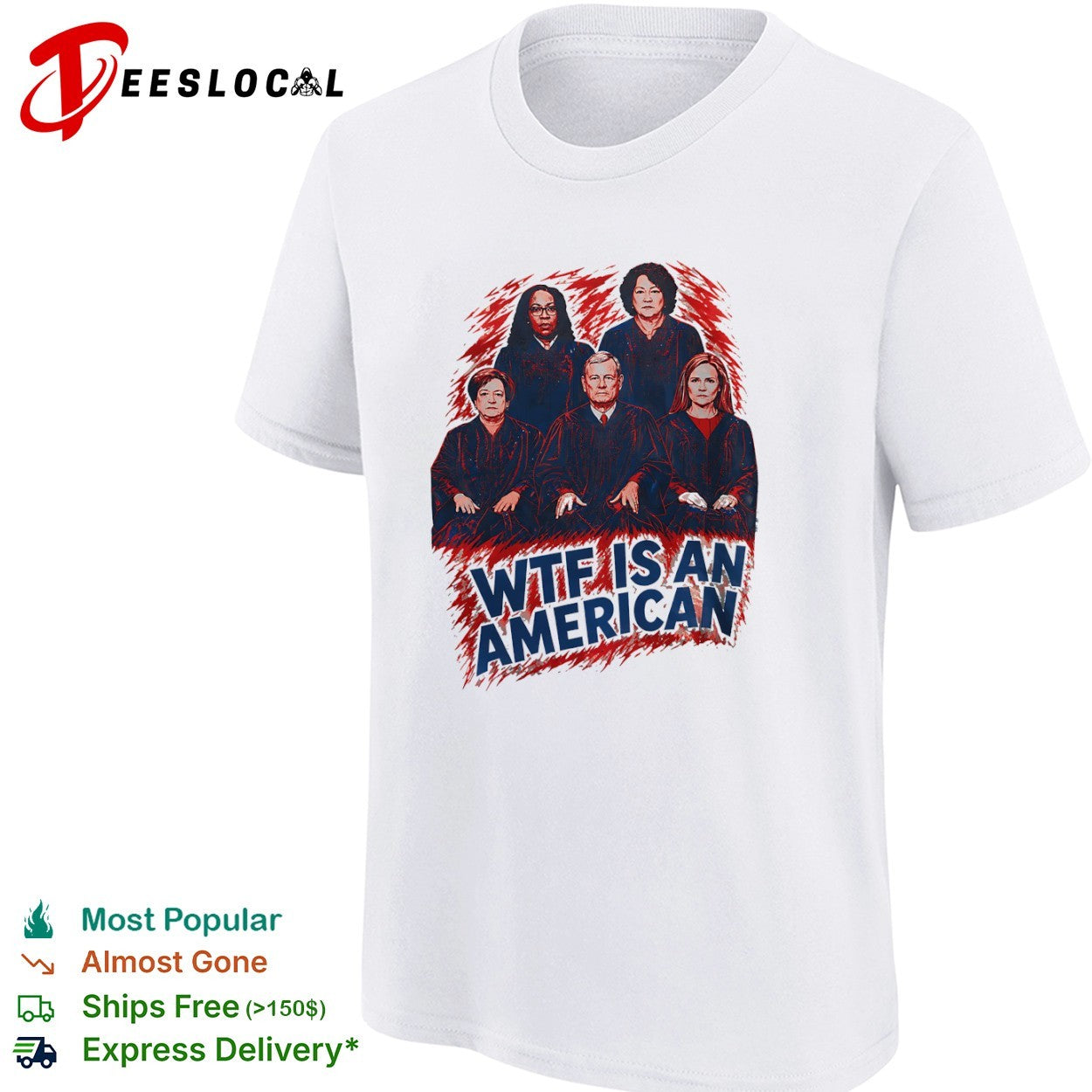 Ketanji Brown Jackson Elena Kagan John Roberts Sonia Sotomayor Amy Barrett wtf is an American shirt