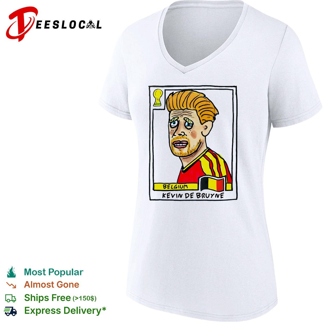 Kevin De Bruyne Belgium soccer player artistic collectible card shirt