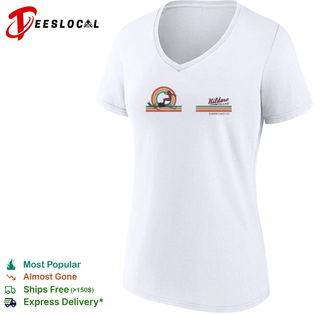 Kildare Island Surfboard Co surfer rainbow vintage shirt
