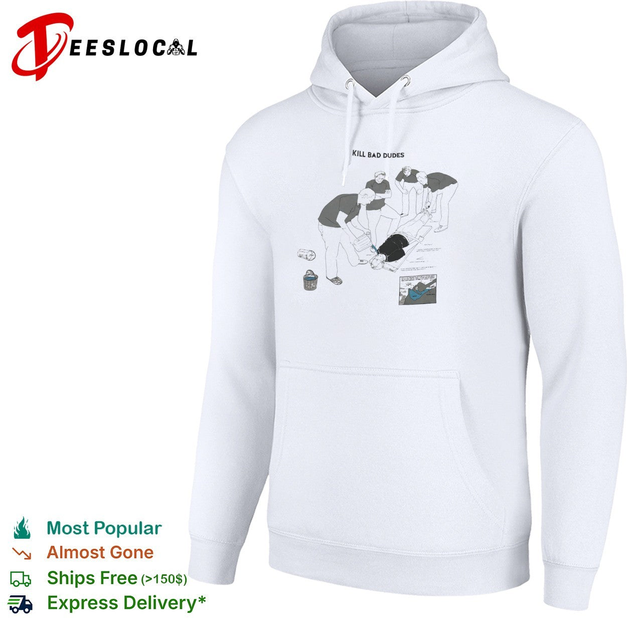 Kill bad dudes diagram waterboarding interrogation procedure shirt