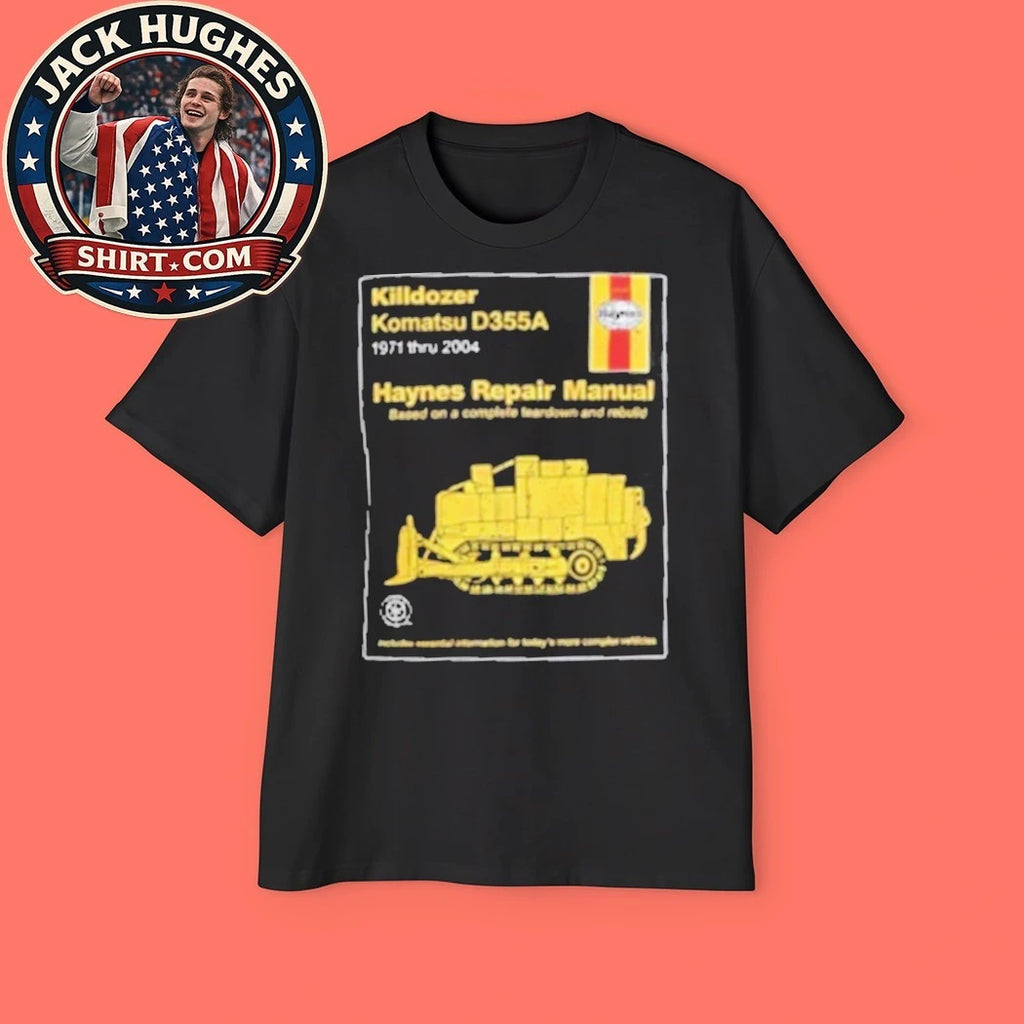 Killdozer Komatsu D355A Haynes Style Repair Manual Shirt