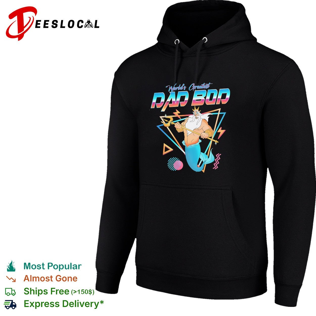 King Triton world’s greatest dad bod retro 80s shirt