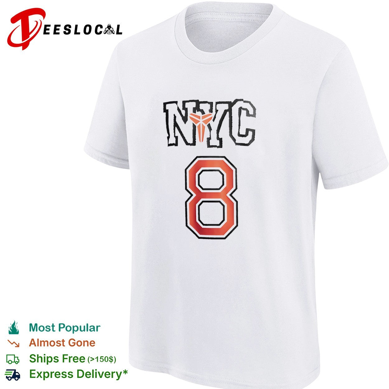Kobe Bryant Los Angeles Lakers x NYC 8 basketball player shirt
