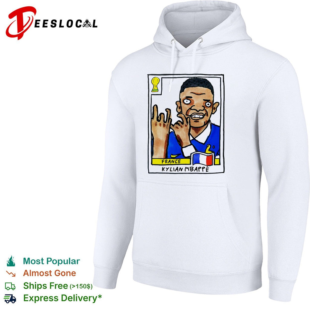 Kylian Mbappé France soccer player funny pose collectible card shirt
