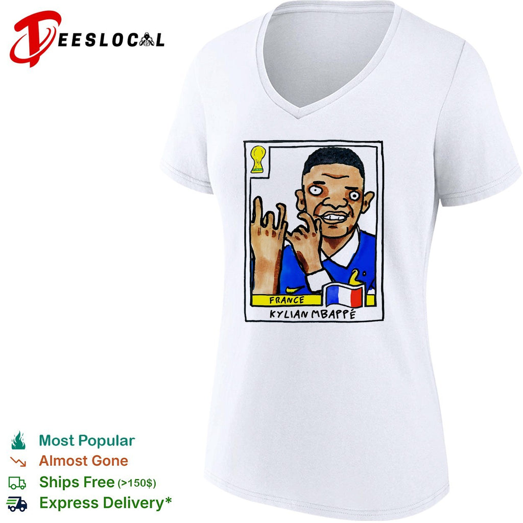 Kylian Mbappé France soccer player funny pose collectible card shirt