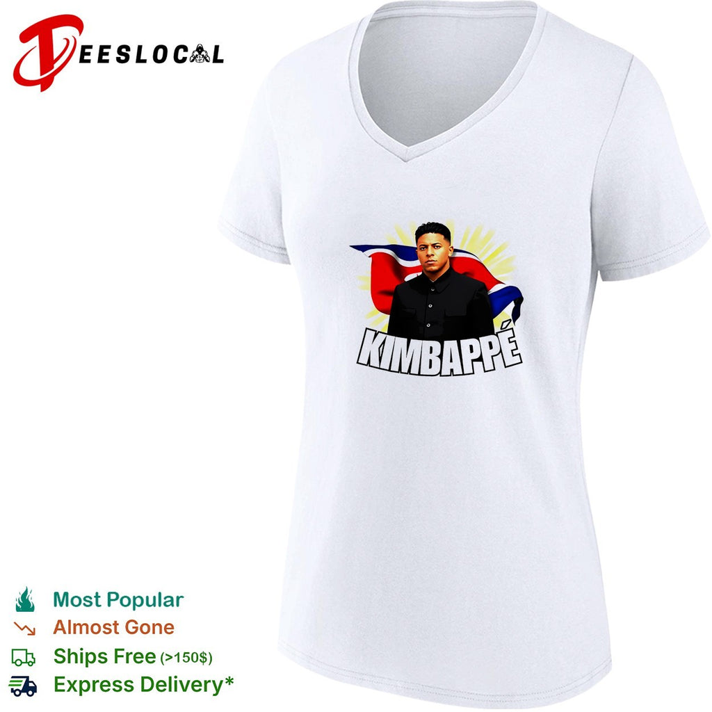 Kylian Mbappe Kim Jong Un North Korea Political Parody Kimbappe Mashup shirt