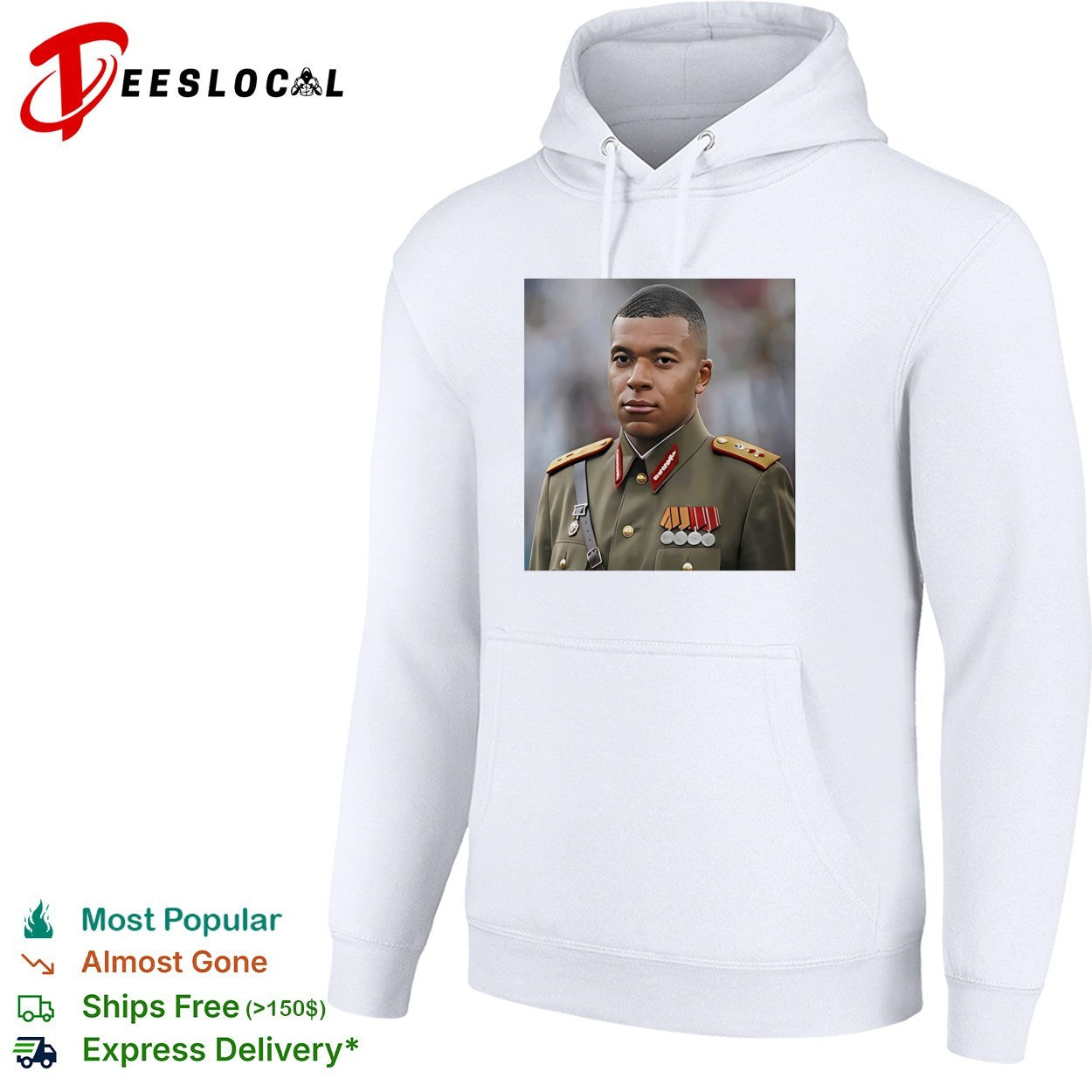Kylian Mbappe military uniform photo shirt