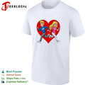 Lami and Emily cartoon couple running heart shirt