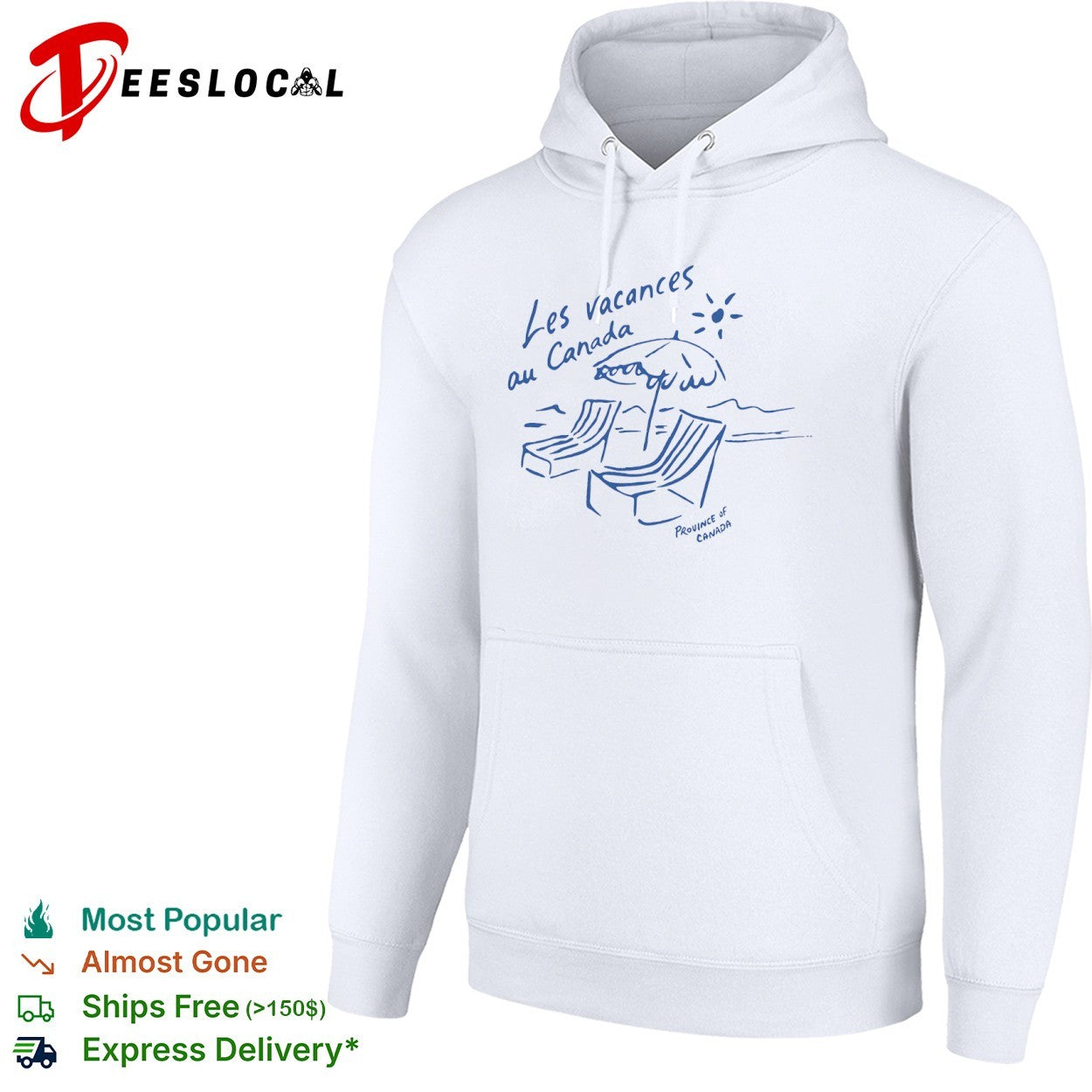 Les vacances au Canada Province of Canada beach umbrella shirt