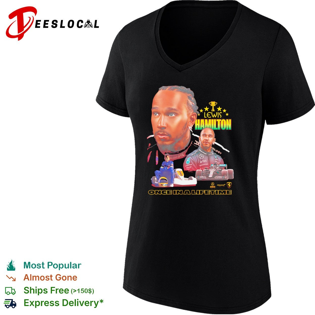 Lewis Hamilton Mercedes F1 Ferrari Once in a Lifetime shirt