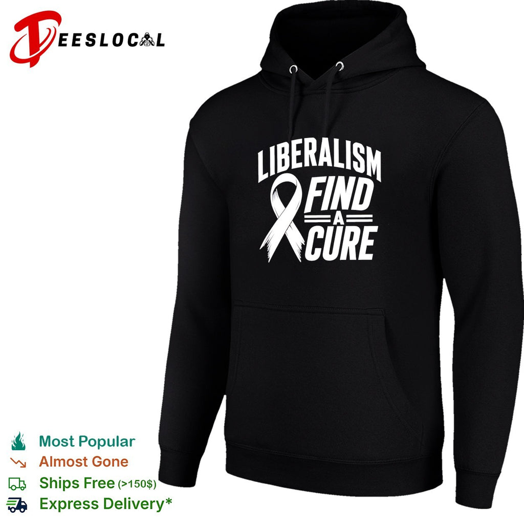 Liberalism find a cure political satire white ribbon shirt