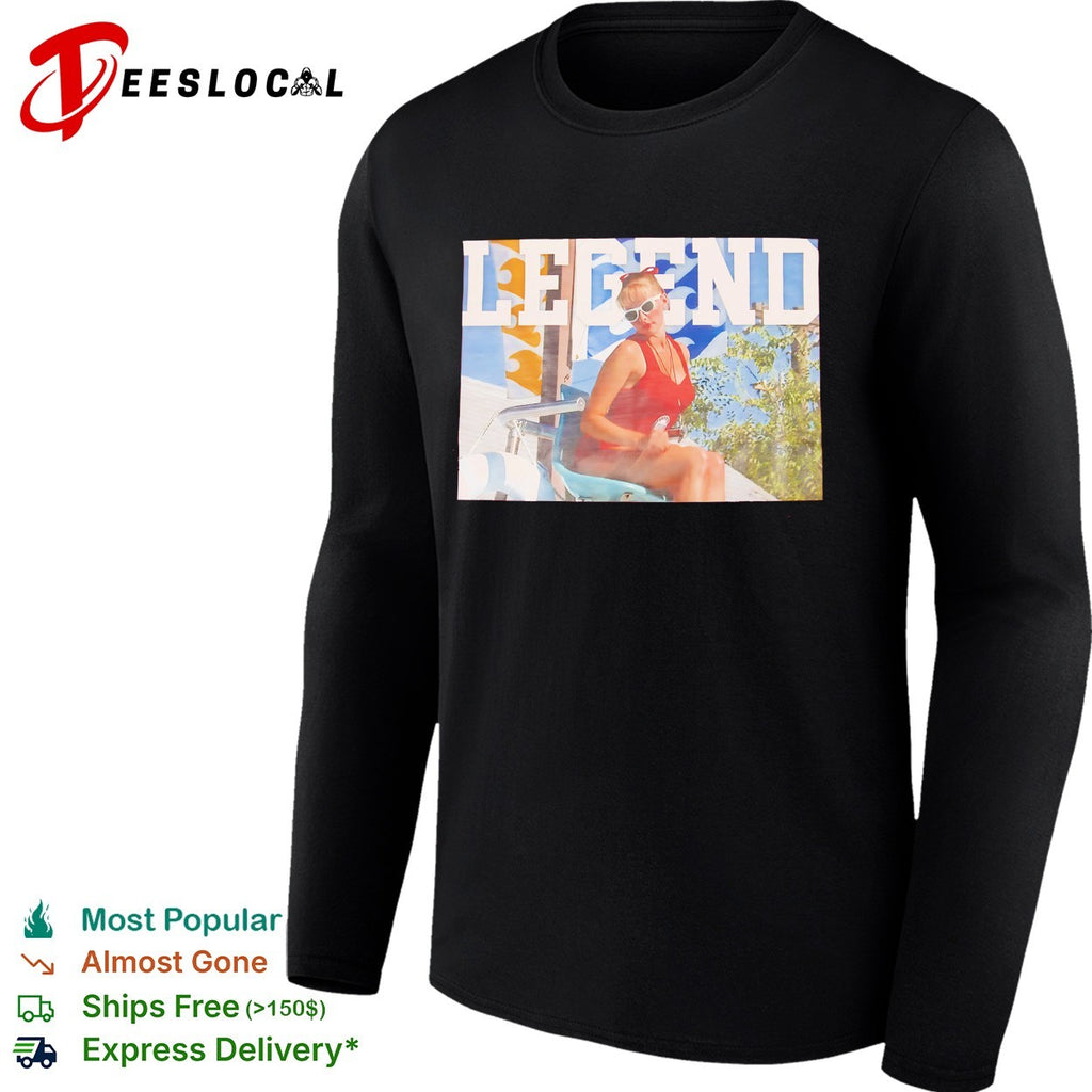 Lifeguard woman legend sunglasses chair shirt