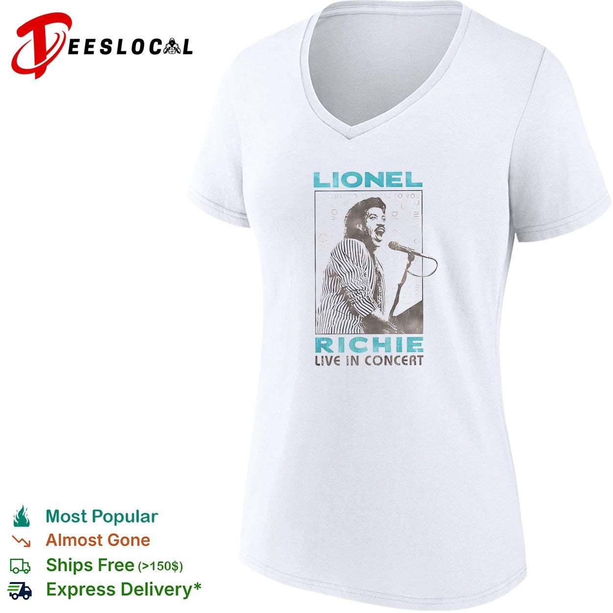 Lionel Richie live in concert vintage shirt