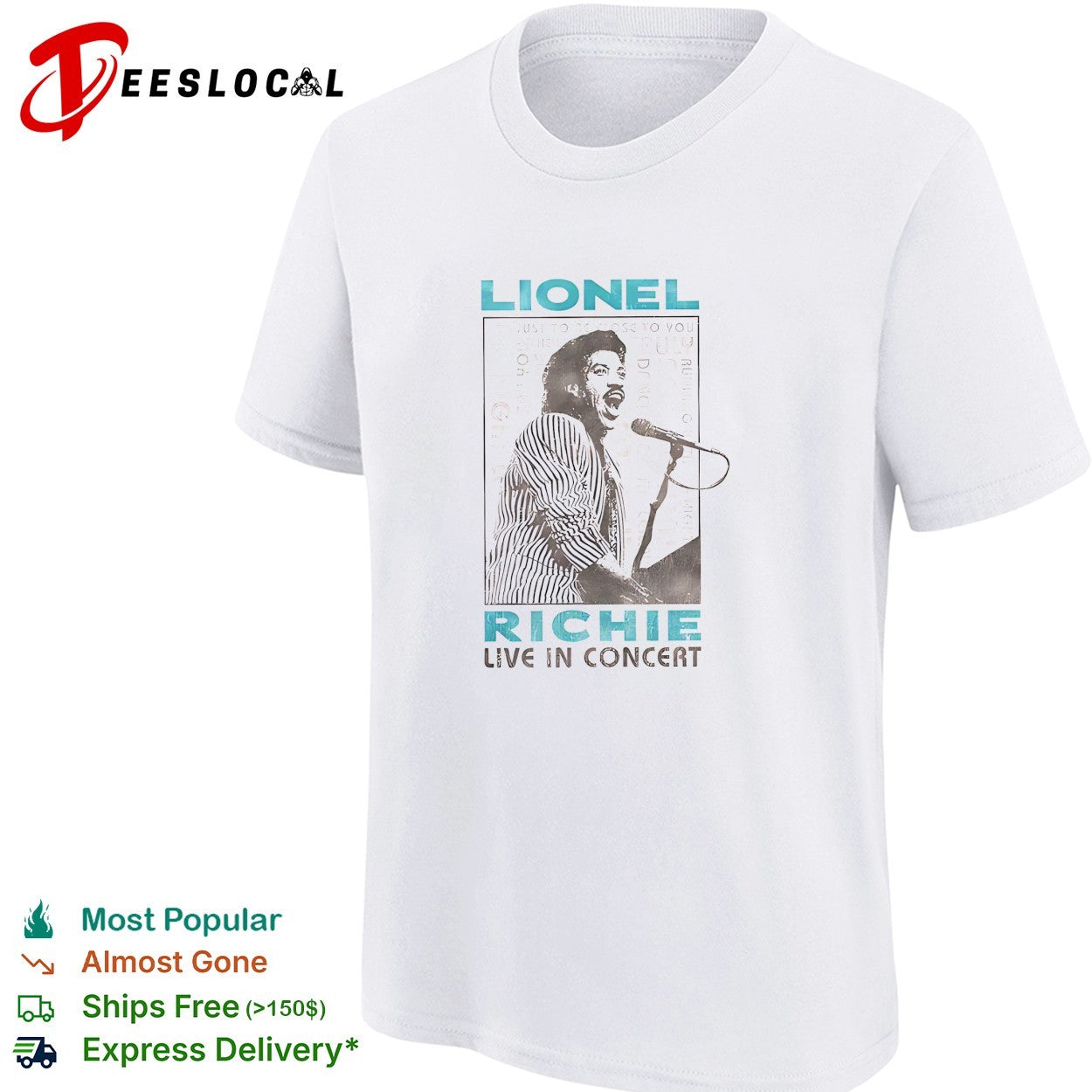 Lionel Richie live in concert vintage shirt
