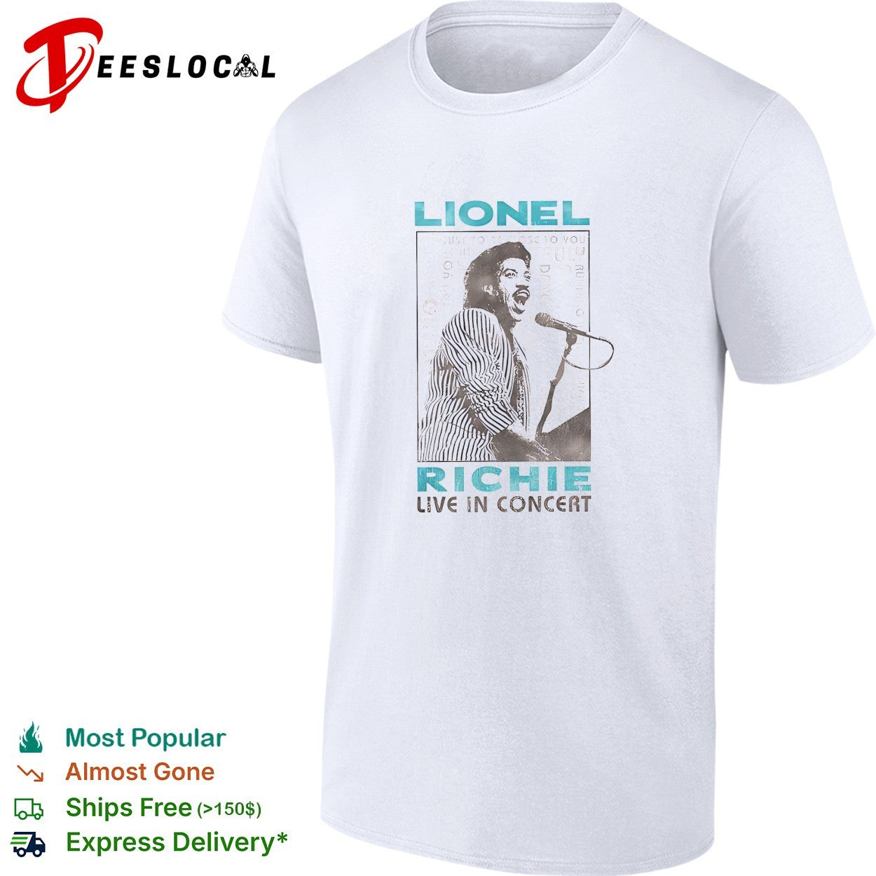 Lionel Richie live in concert vintage shirt