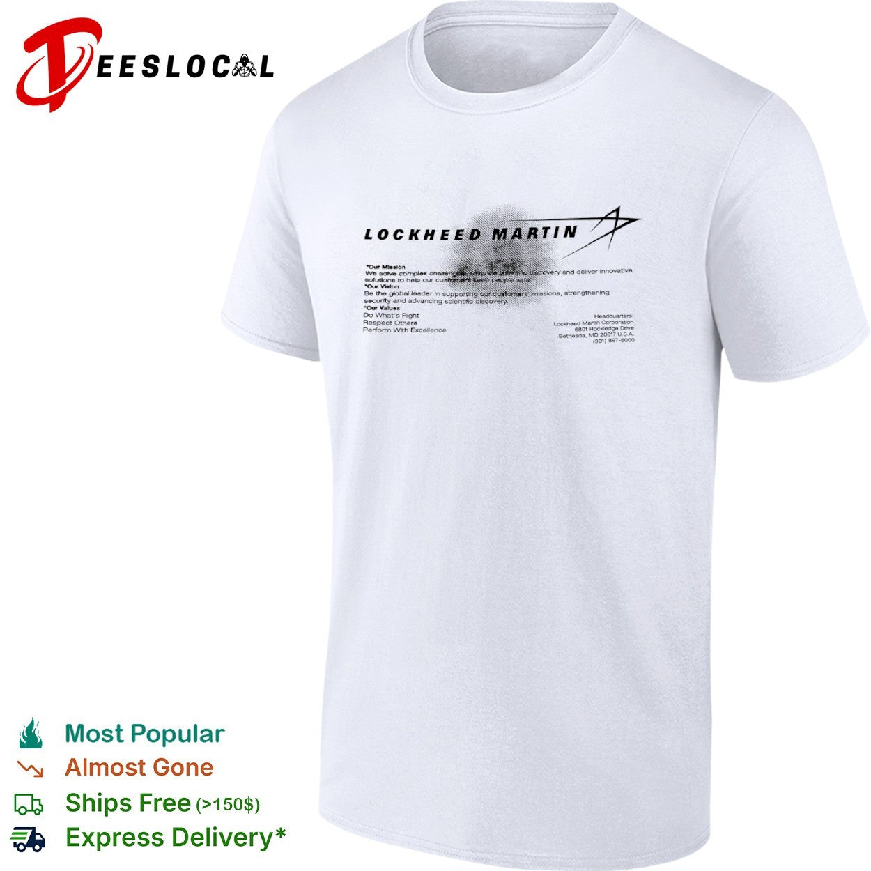 Lockheed Martin our mission star logo shirt