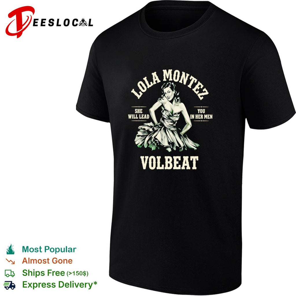 Lola Montez Volbeat pin up band shirt