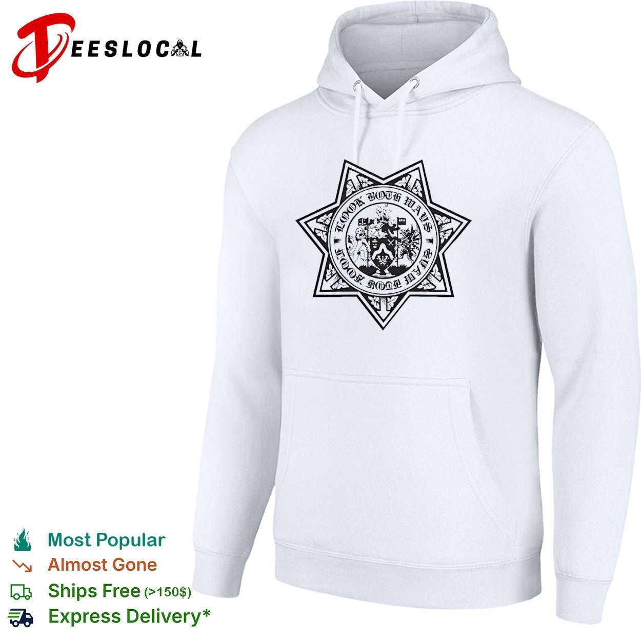 Look Both Ways Heraldic Coat of Arms Crest Shield Lion Dragon Badge Symbol shirt