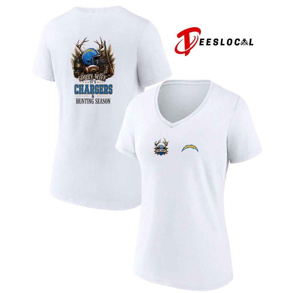 Los Angeles Chargers sorry wife it’s hunting season deer shirt