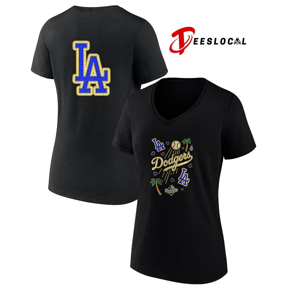 Los Angeles Dodgers World Series champions bling bling graphic shirt