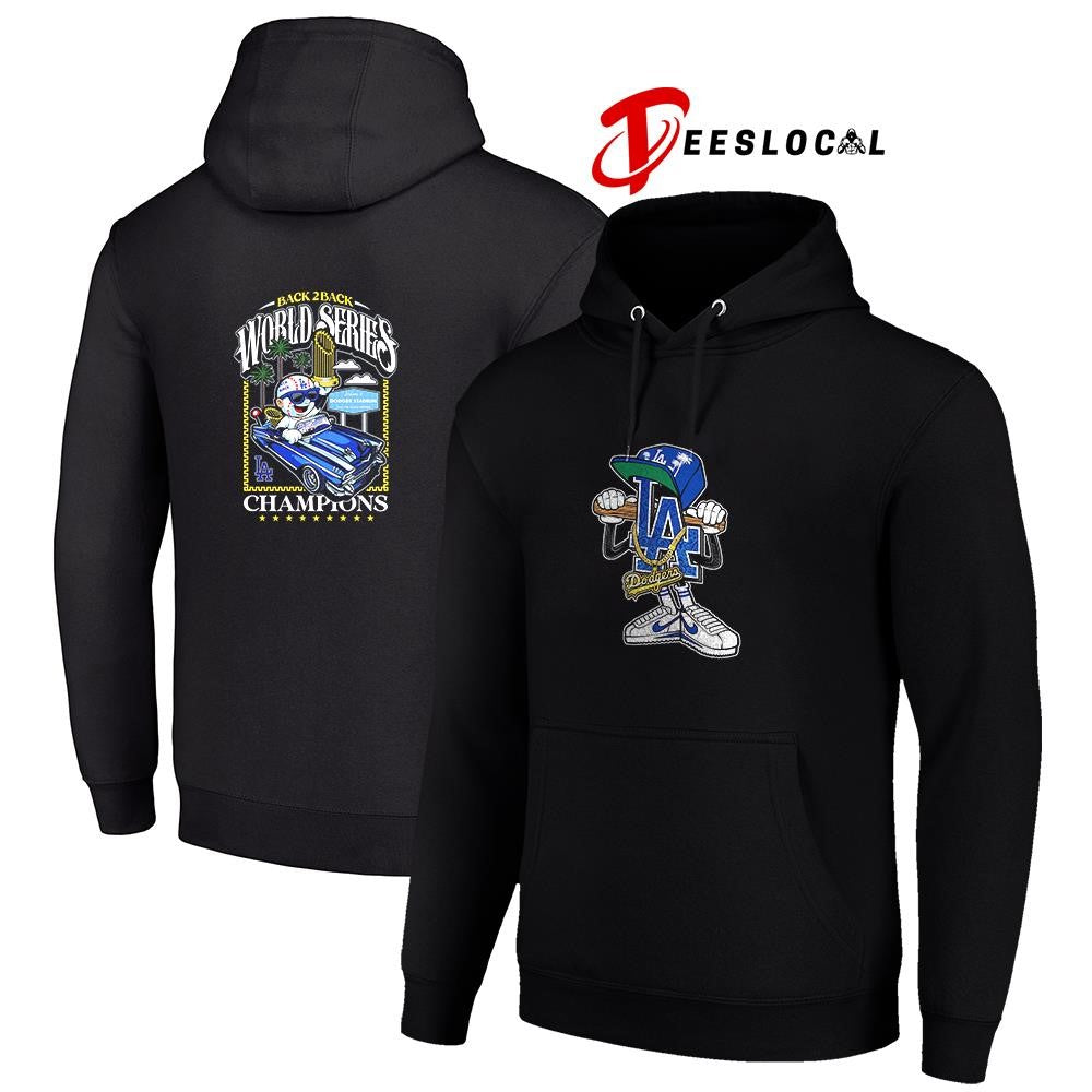 Los Angeles Dodgers back to back World Series champions logo mascot shirt
