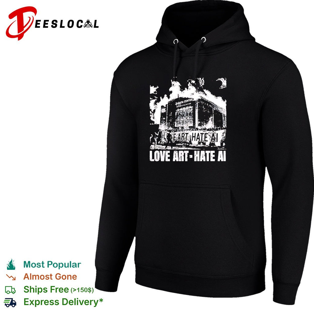 Love art hate AI protest shirt