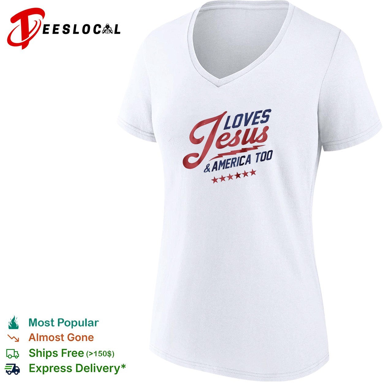 Loves Jesus and America too vintage shirt