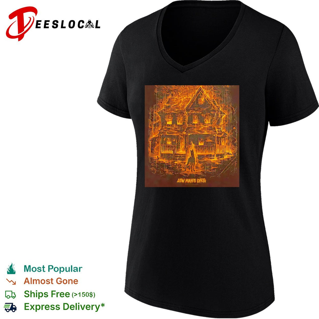 Low man’s lyric burning house horse shirt