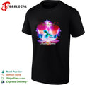 Luminare Christmas Mistletoe Madness guitar violin neon triangle shirt