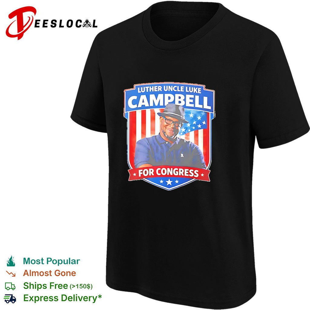Luther Uncle Luke Campbell for Congress United States Flag shirt