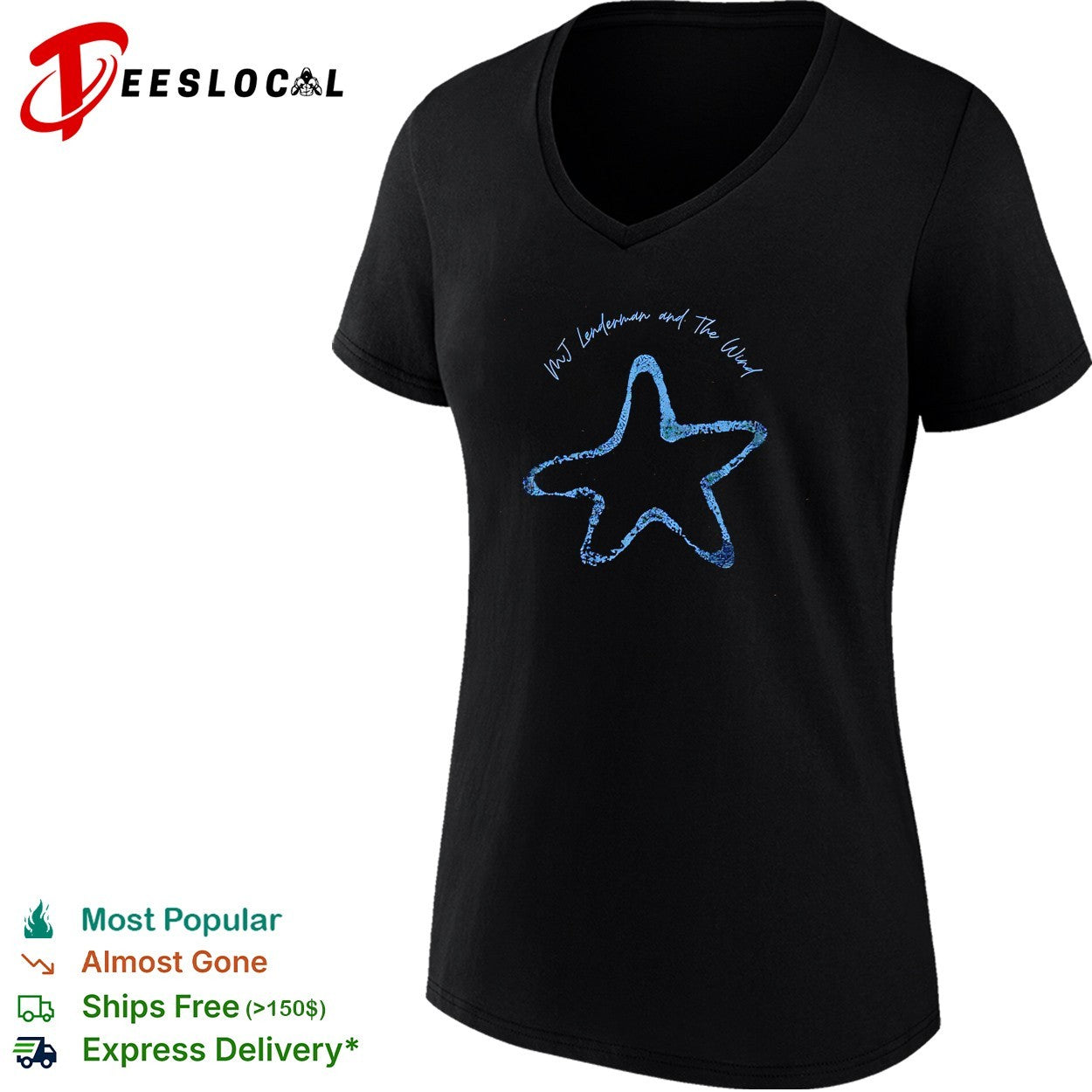 MJ Lenderman and the Wind hand drawn star shirt