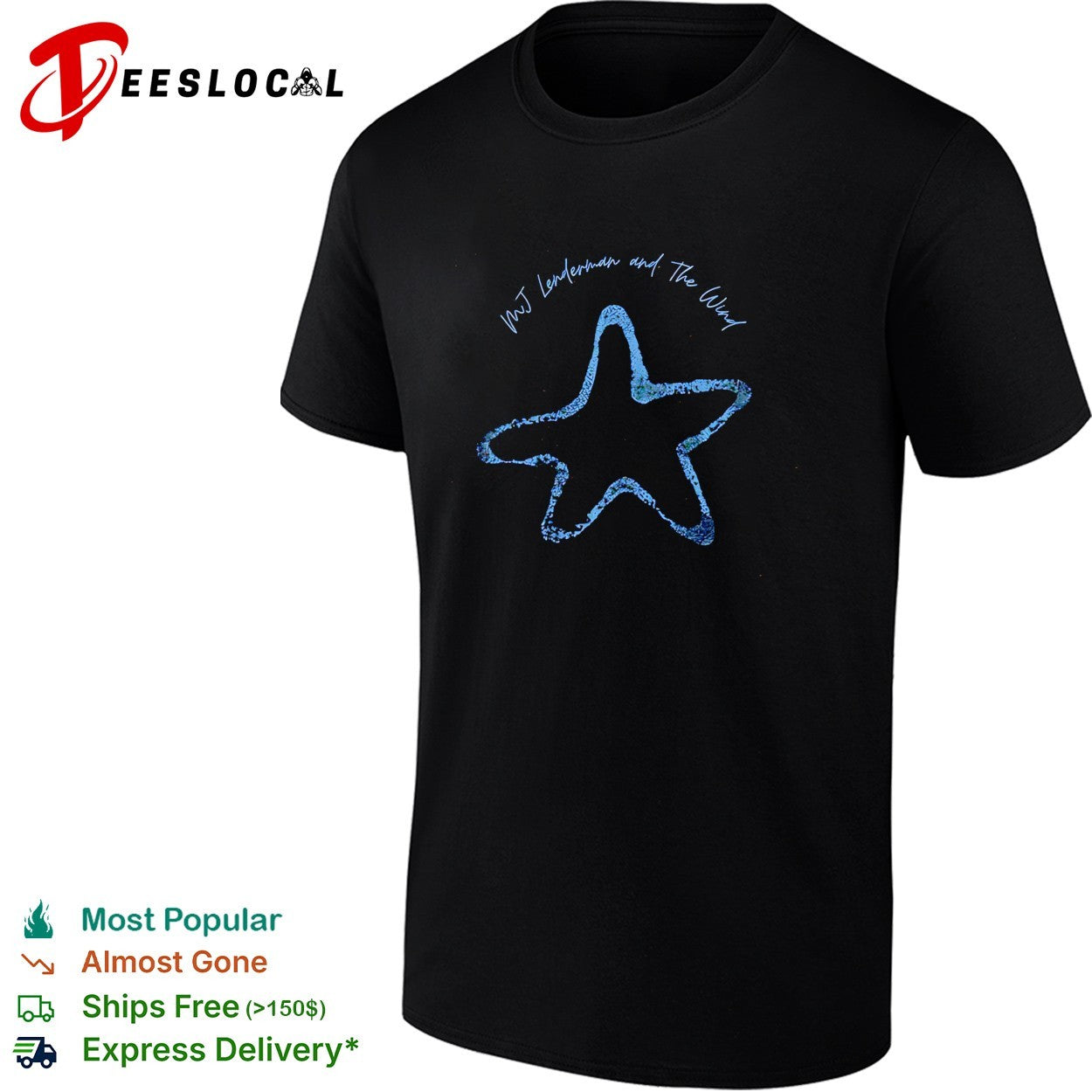 MJ Lenderman and the Wind hand drawn star shirt