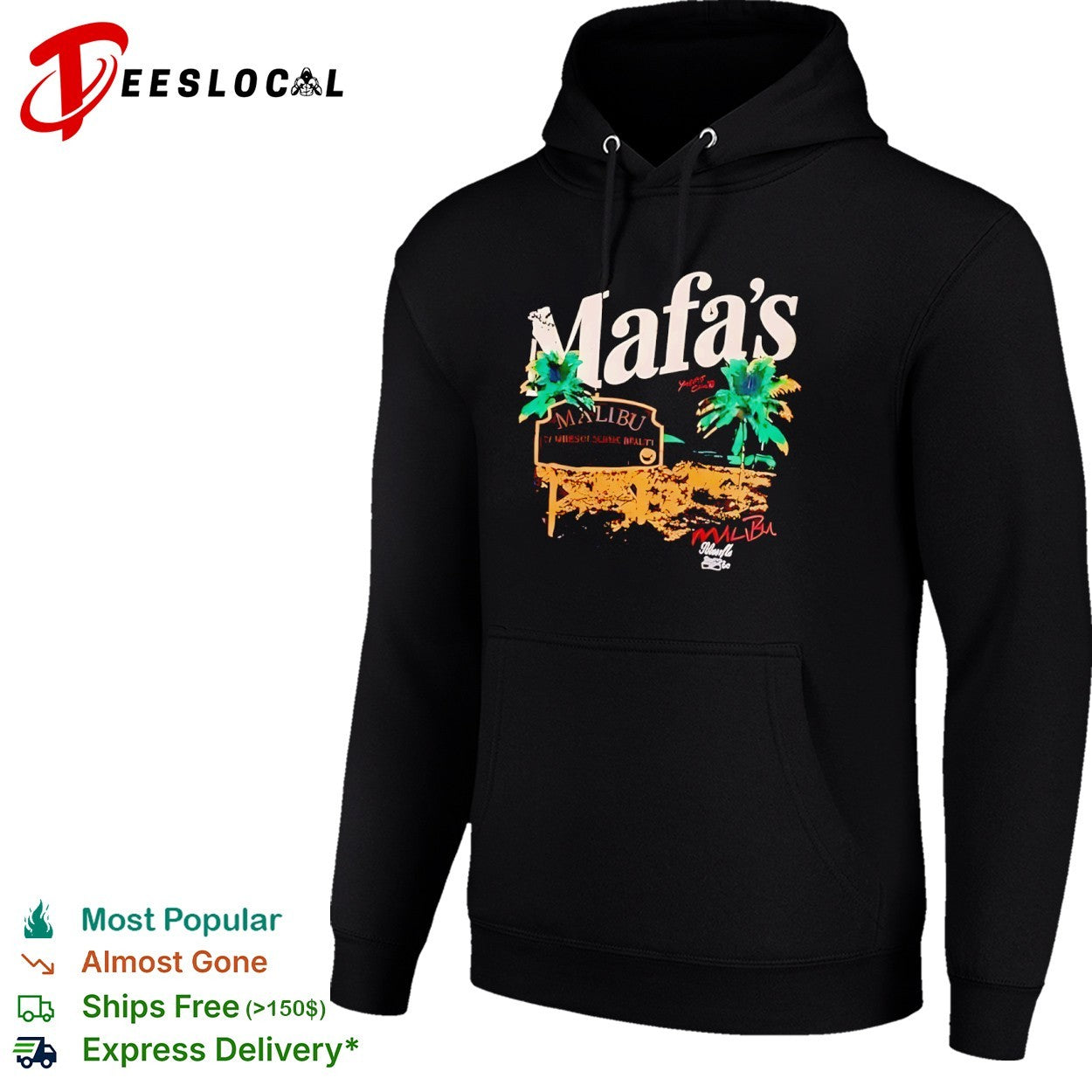 Mafa’s Malibu palm trees 27 miles of scenic beauty shirt