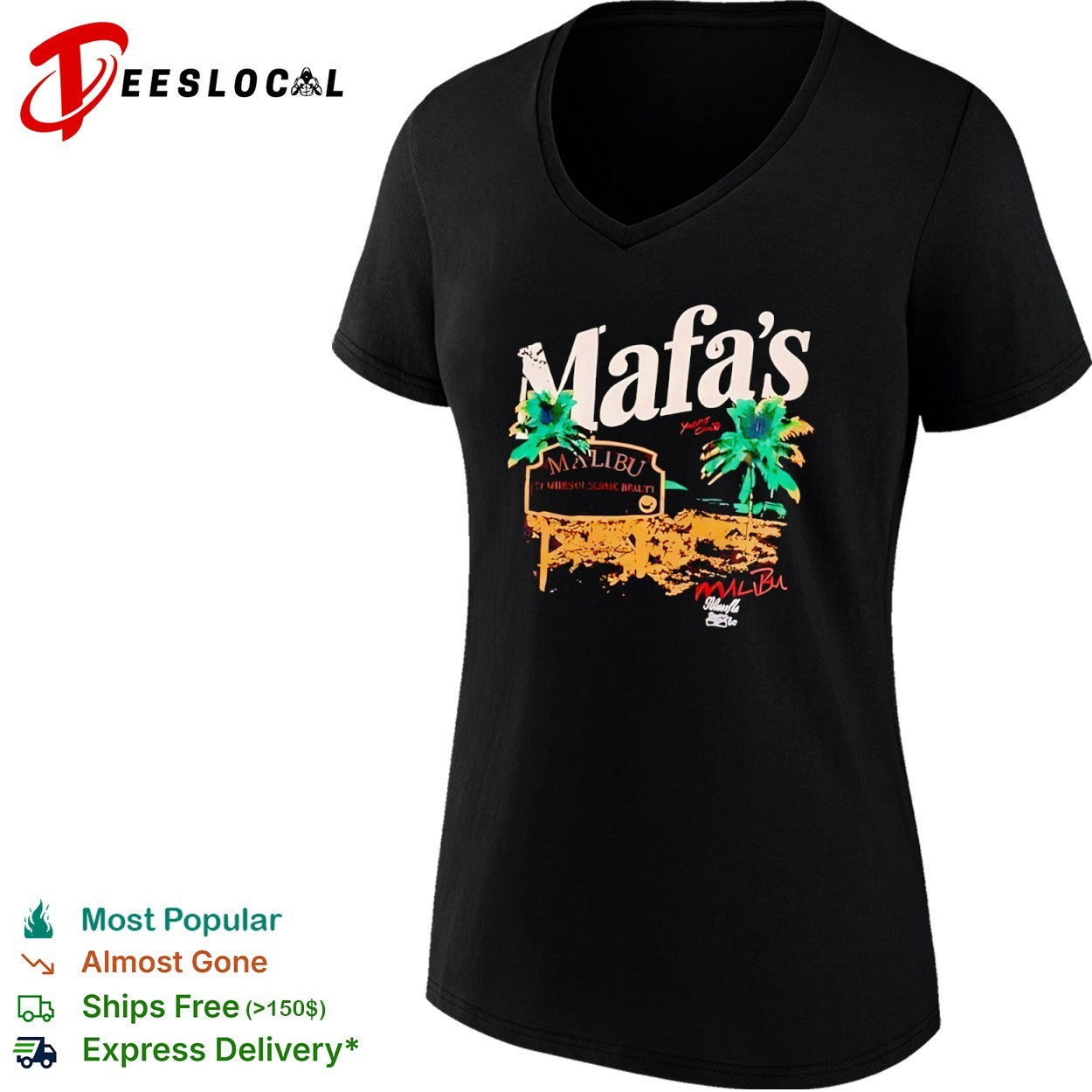 Mafa’s Malibu palm trees 27 miles of scenic beauty shirt