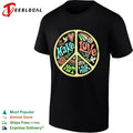 Make Love Not War Peace Sign Floral Rainbow Dove Retro Inspired shirt