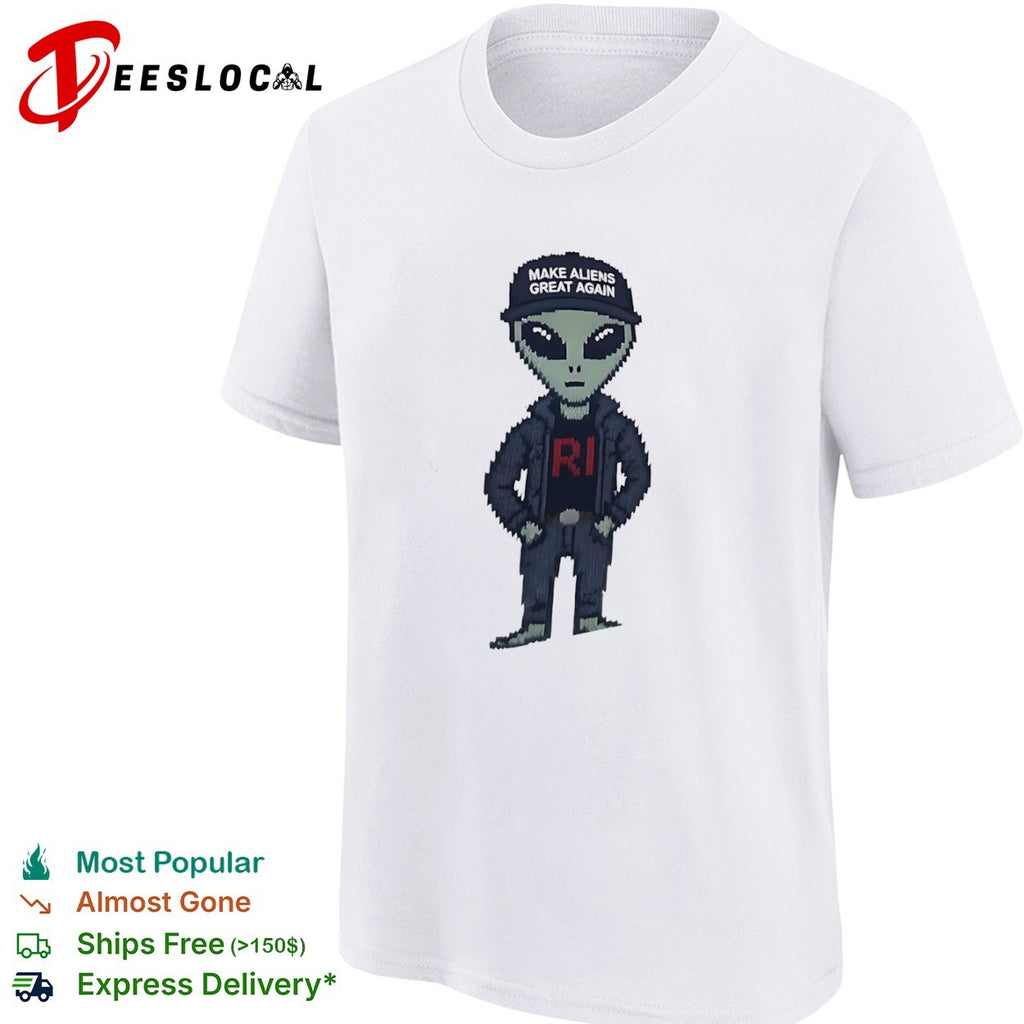 Make aliens great again pixel shirt