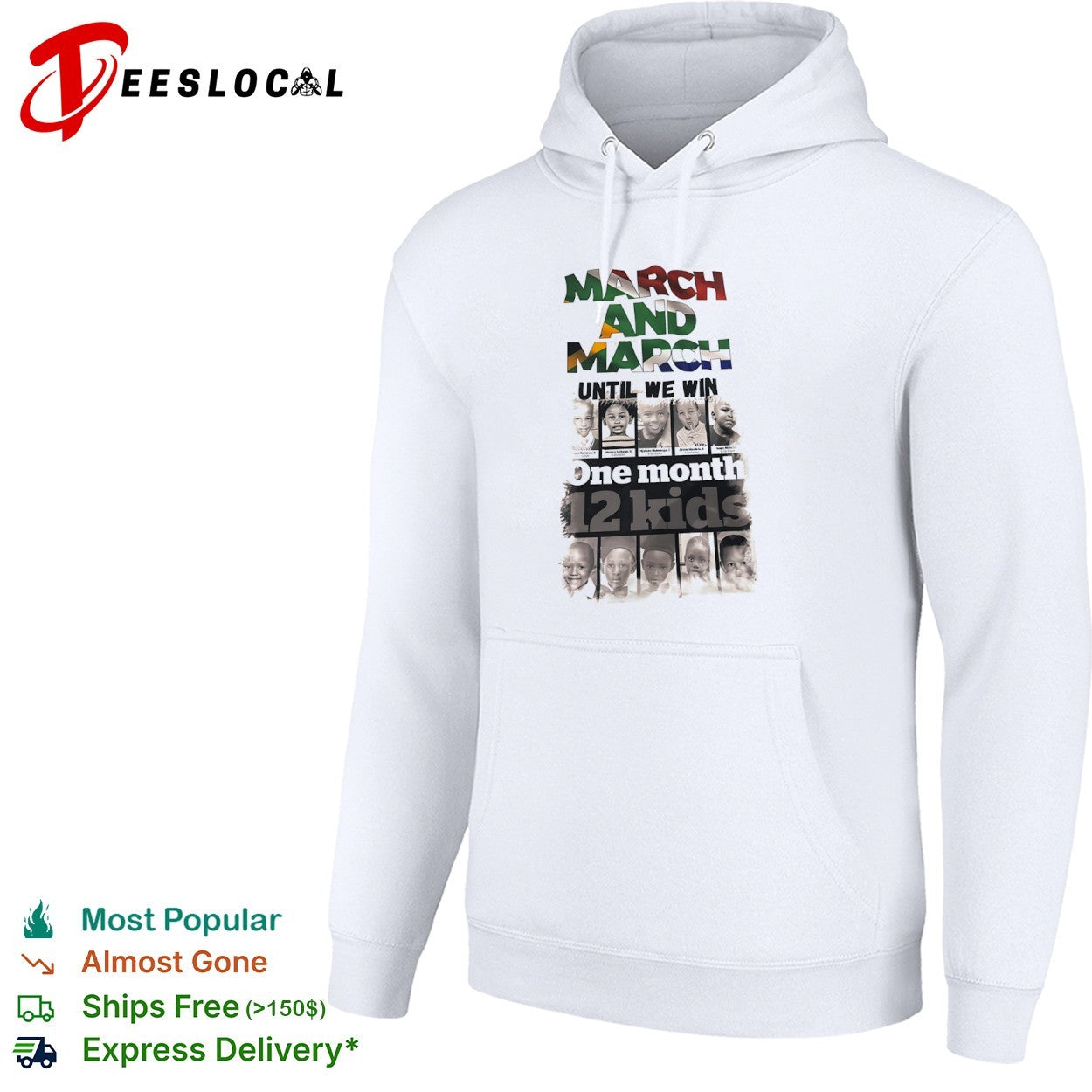 March and March Until we win One month 12 kids Karabo Rampou Monica Sathege shirt