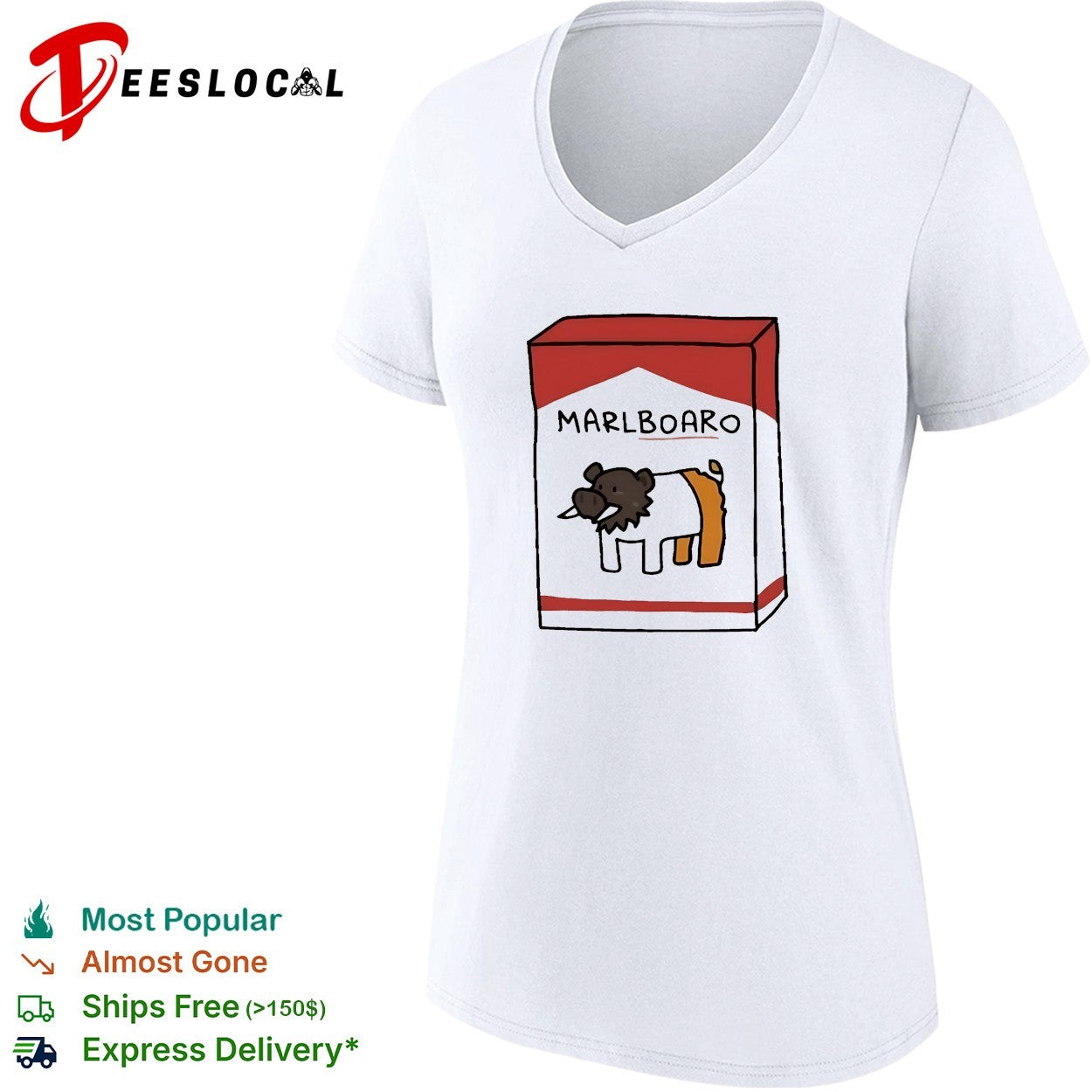 Marlboaro boar cigarette pack parody shirt
